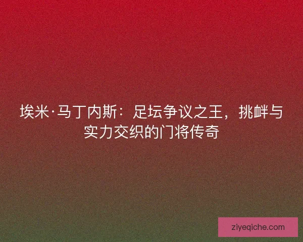 埃米·马丁内斯：足坛争议之王，挑衅与实力交织的门将传奇